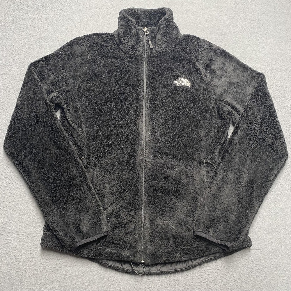 The North Face Fleece Jacket Womens Small Gray Full Zip Pockets Plush Soft